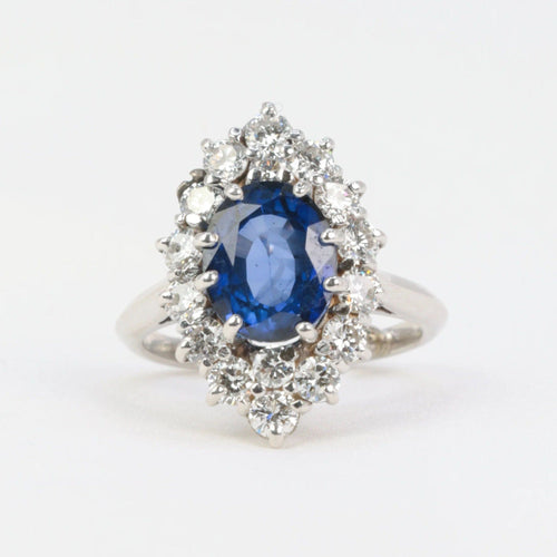 Bague 49 Bague marquise saphirs et diamants 58 Facettes 319