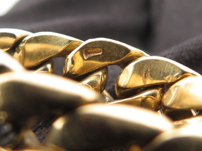 Bague 58 vintage bague POMELLATO gourmette or blanc et jaune 18k et diamants 58 Facettes 253587