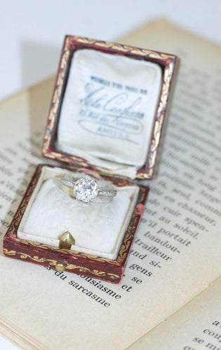 Bague Solitaire Belle Epoque diamant 1.70 Ct 58 Facettes