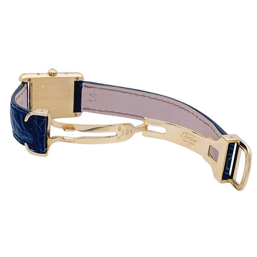 Montre Montre Cartier, "Tank Louis Cartier", or jaune et diamants. 58 Facettes 33338