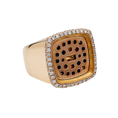 Bague 60 Bague Fred "Pain de sucre" en or rose et diamants, 7 pains de sucre. 58 Facettes 30796
