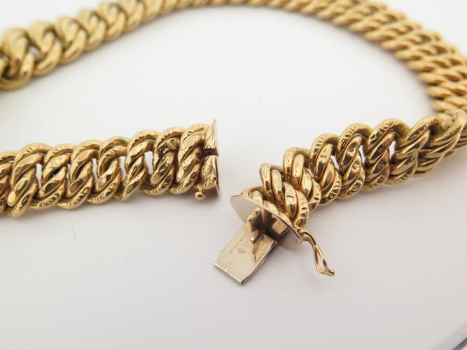 Collier collier maille americaine en or jaune 18k 45.7gr t49 58 Facettes 250514