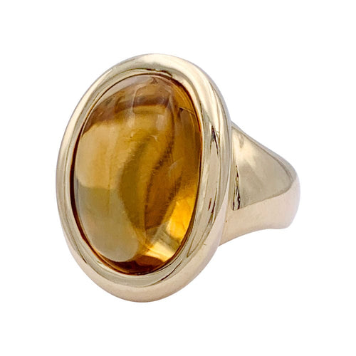 Bague 51 Bague Cartier, "Baignoire", or jaune, citrine. 58 Facettes 32936
