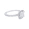 Bague 51 Bague diamant coussin, platine. 58 Facettes 32601