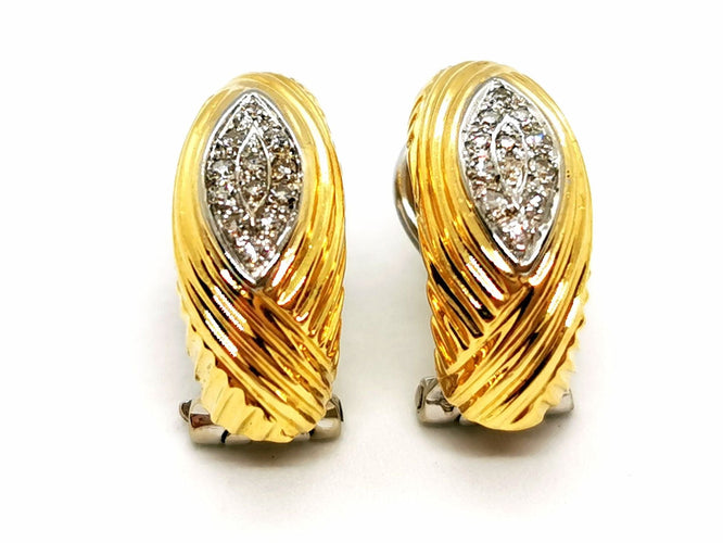 Boucles d'oreilles Boucles d'oreilles Or jaune Diamant 58 Facettes 1442764CN