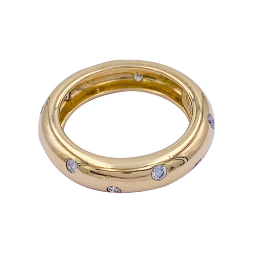 Bague 49 Bague Chaumet jonc or jaune et diamants. 58 Facettes 32351