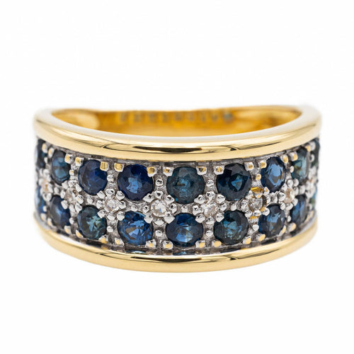 Bague 52 Bague Bandeau Or jaune Saphir 58 Facettes 2662592CN