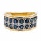 Bague 52 Bague Bandeau Or jaune Saphir 58 Facettes 2662592CN