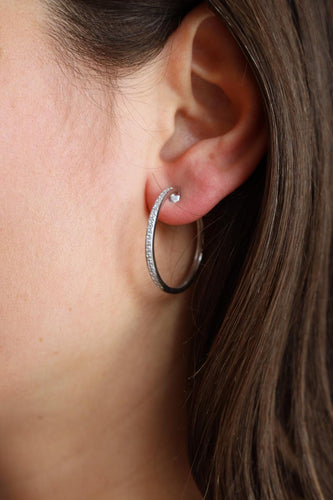 Boucles d'oreilles Boucles d'oreilles Créoles Or blanc Diamant 58 Facettes 2208701CN