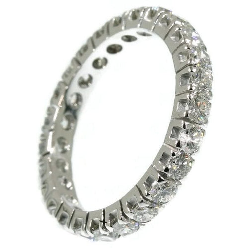 Bague 57 Alliance en or blanc, diamants 58 Facettes 12196-0004