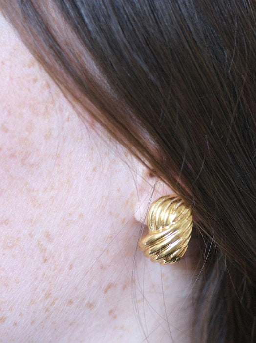 Boucles d'oreilles clip torsade or 58 Facettes