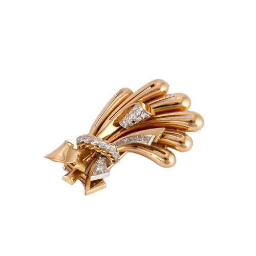 Broche BROCHE VINTAGE OR & DIAMANTS 58 Facettes BO/230001
