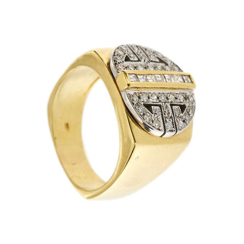 Bague 59 Bague Chevalière diamants 58 Facettes 11376