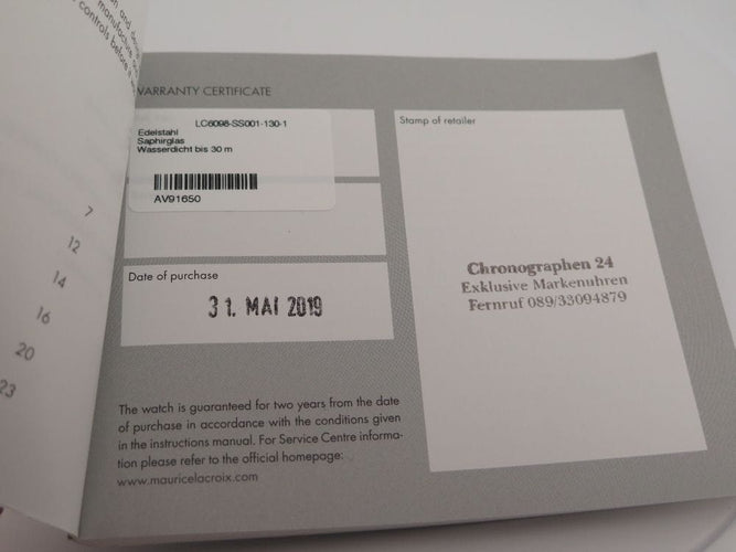 Montre montre MAURICE LACROIX les classiques lc6098-ss01-131-2 40 mm automatique 58 Facettes 254258