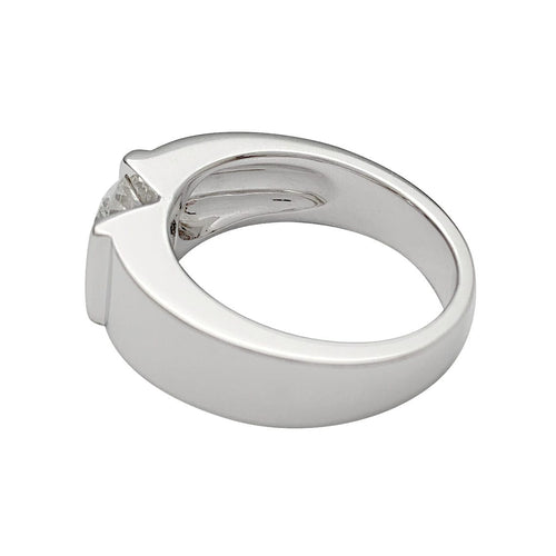 Bague 52 Solitaire en or blanc, diamant 1,14 carats. 58 Facettes 32053
