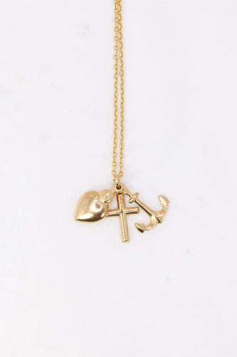 Pendentif Pendentif Espoir, Foi, Charité Uno A Erre Or jaune 58 Facettes 976