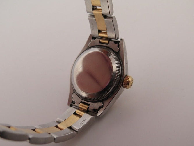 Montre montre ROLEX lady datejust automatique 26 mm or & acier +boite 58 Facettes 253988