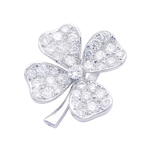 Pendentif Pendentif Fred, "Trèfle", or blanc et diamants. 58 Facettes 32624