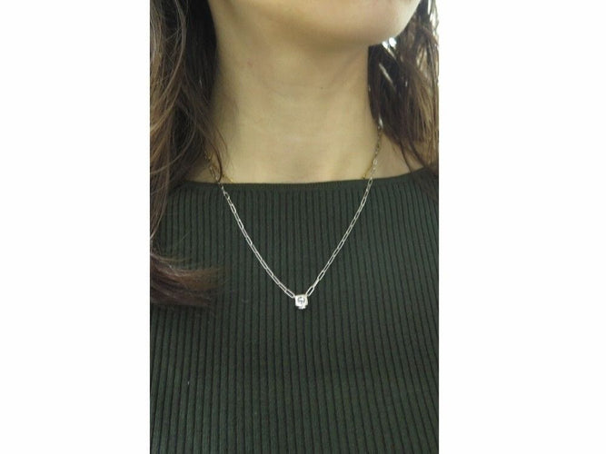 Collier collier DINH VAN le cube diamant grand modele 58 Facettes 254939