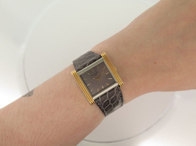 Montre vintage montre CHRISTIAN DIOR 13.11.01 mecanique 27 mm or & acier 58 Facettes 250447