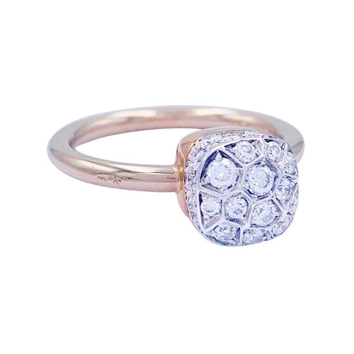 Bague 56 Bague Pomellato, "Nudo Solitaire", or rose et blanc, diamants. 58 Facettes 32267