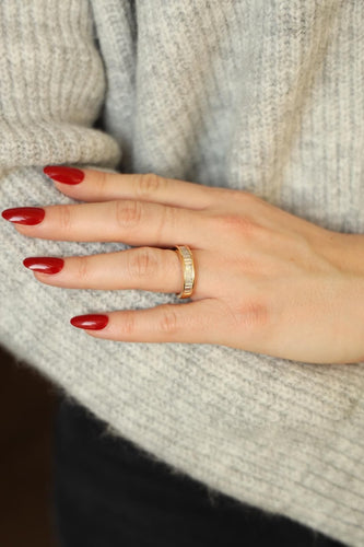 Bague 56 Bague Demi alliance Or jaune Diamant 58 Facettes 2201524CN