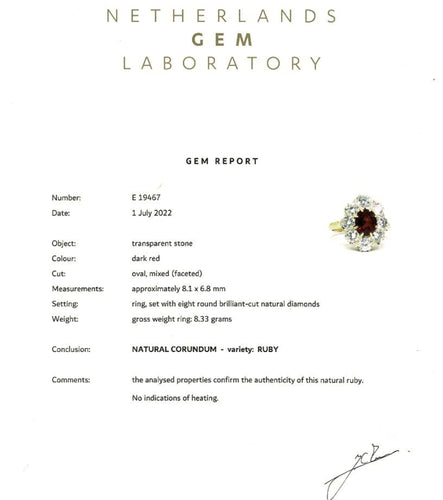 Bague 56 Bague pompadour rubis, diamants, or jaune. 58 Facettes 31967