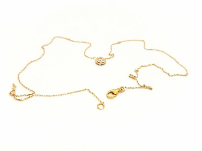 Collier Collier Or rose Diamant 58 Facettes 579085RV