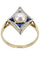 Bague BAGUE ART-DÉCO SAPHIRS PERLE ET DIAMANTS 58 Facettes 056201