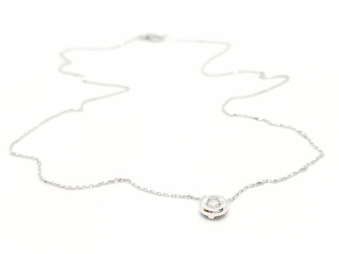 Collier Collier Or blanc Diamant 58 Facettes 579143RV