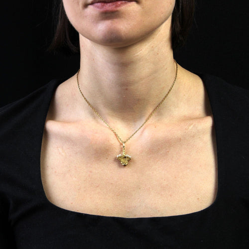 Pendentif Pendentif ancien panier en or et perles 58 Facettes 18-108