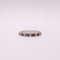 Bague Alliance Demi-tour Rubis et Diamants sertis sur or blanc 58 Facettes