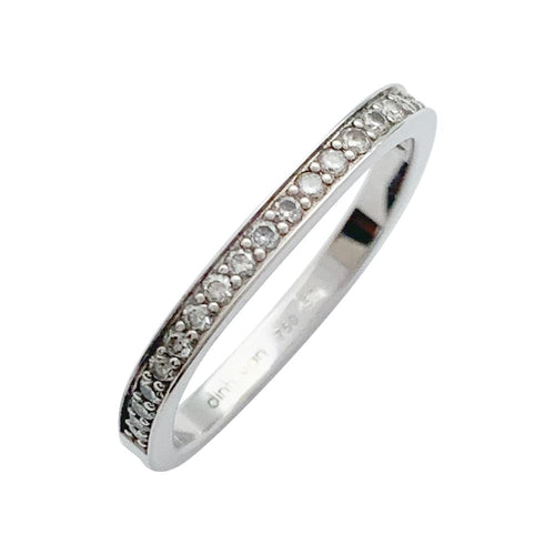 Bague 50 Alliance Dinh Van, "Carrée", or blanc et diamants. 58 Facettes 31305