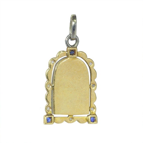Pendentif Pendentif Art Déco Nacre diamants et saphirs 58 Facettes 23191-0415