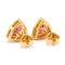 Boucles d'oreilles Boucles d'oreilles rhodolites diamants or rose 58 Facettes