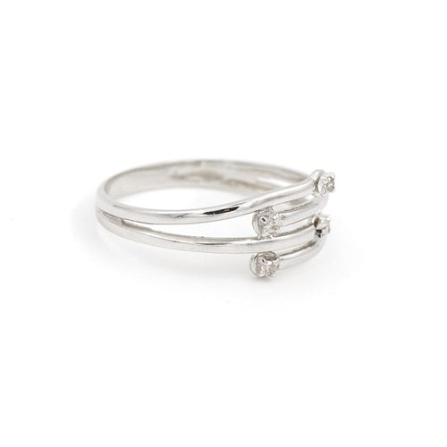 Bague 54 Bague Or blanc Diamant 58 Facettes 1969279CN