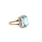Bague 61 Bague 2 Ors Aigue-marine Diamants 58 Facettes REF2305-46