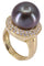 Bague 53 BAGUE PERLE DE TAHITI DIAMANTS 58 Facettes 075661