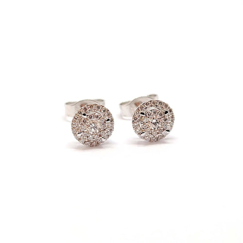 Boucles d'oreilles Boucles d'oreilles or blanc diamants 58 Facettes