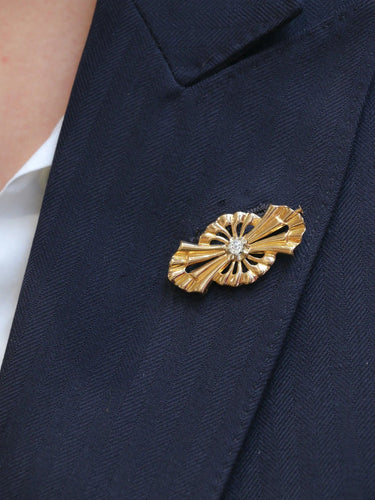 Broche Broche nœud vintage diamant 58 Facettes J78