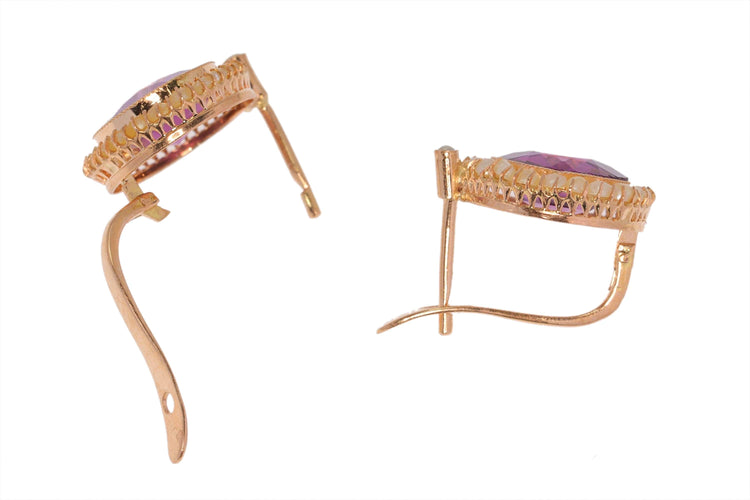 Boucles d'oreilles Boucles d'oreilles améthyste perles 58 Facettes 23240-0487