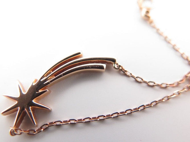 Collier collier DJULA etoile filante 40 a 43 cm en or rose 18k & diamants 58 Facettes 251960