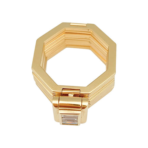 Bague 52 Poiray, "Bague Bracelet", or jaune, diamant. 58 Facettes 31417