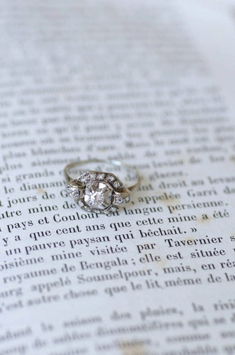 Bague Bague carrée Art Déco diamants 58 Facettes