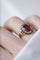 Bague 53 Bague marguerite Or jaune Argent Rubis birman Diamants 58 Facettes