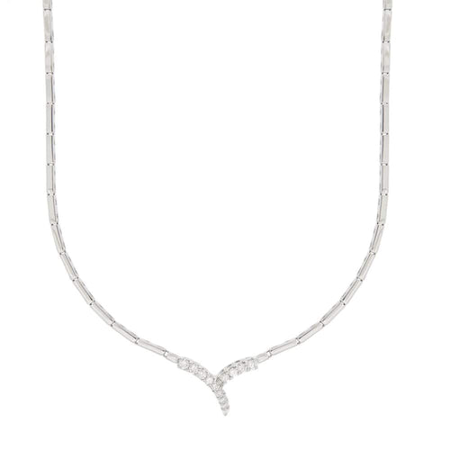 Collier Collier Or blanc Diamants 58 Facettes 32630