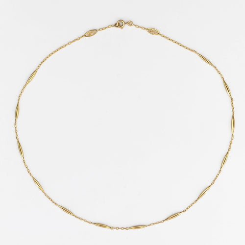 Collier Chaine ancienne or mailles navettes 58 Facettes 22-640B