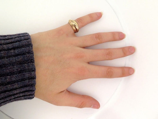 Bague 48 bague CARTIER trinity mm 3 ors jaune rose blanc 58 Facettes 255639