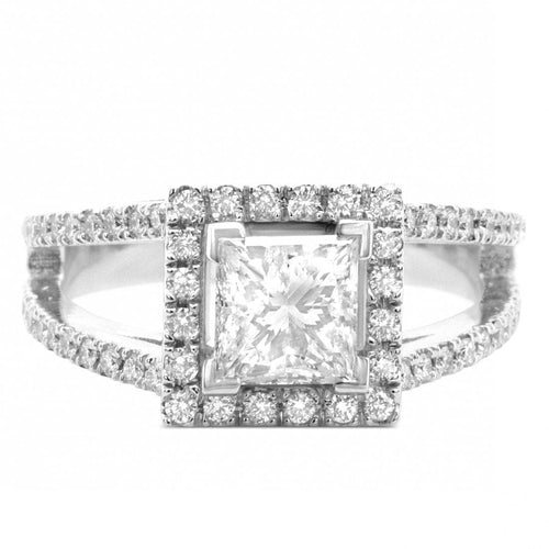 Bague 54 Bague Princesse Or blanc Diamants 58 Facettes 31E00842