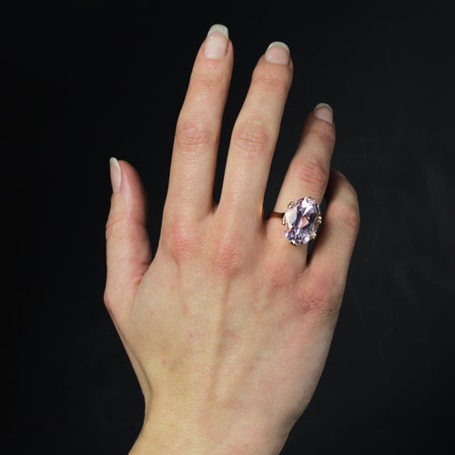 Bague 53 Bague kunzite vintage en or 58 Facettes 23-325